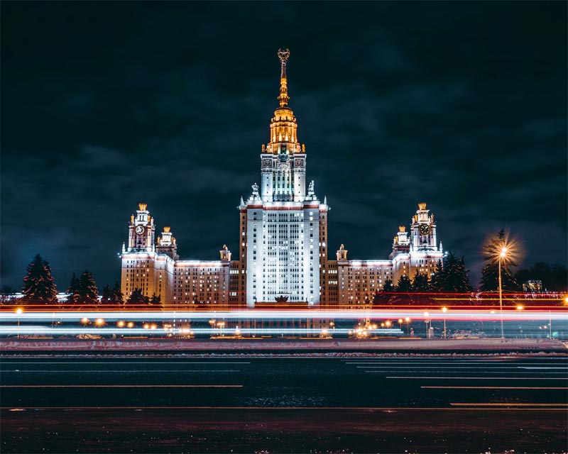 moscu noche rusia