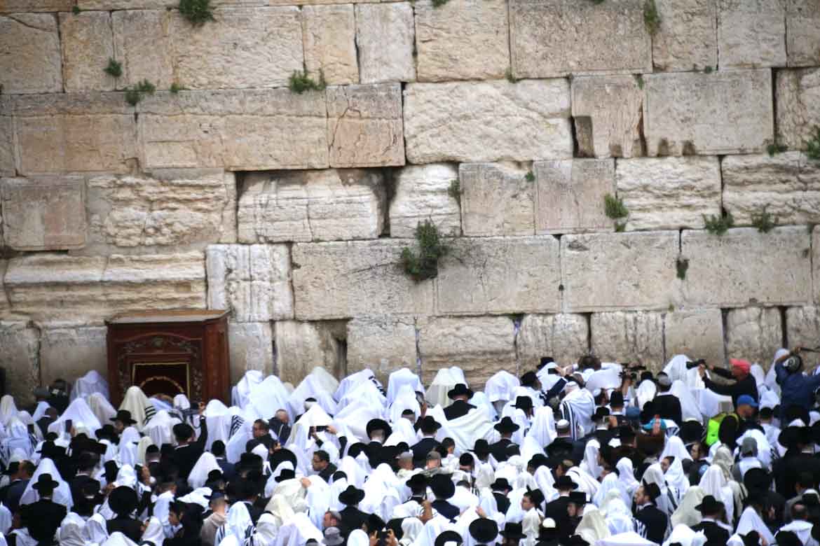 El Muro de los Lamentos, Jerusalén durante el sábado Muro De Las Lamentaciones